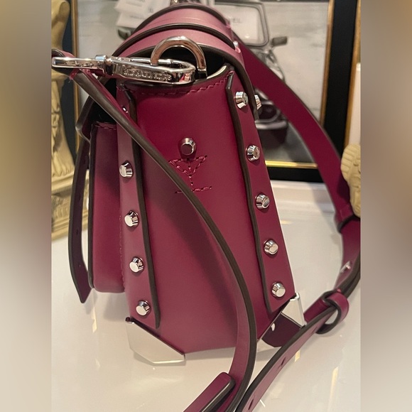 NWOT Michael Kors Manhattan Leather Crossbody bag. Burgundy colour. - Picture 8 of 13